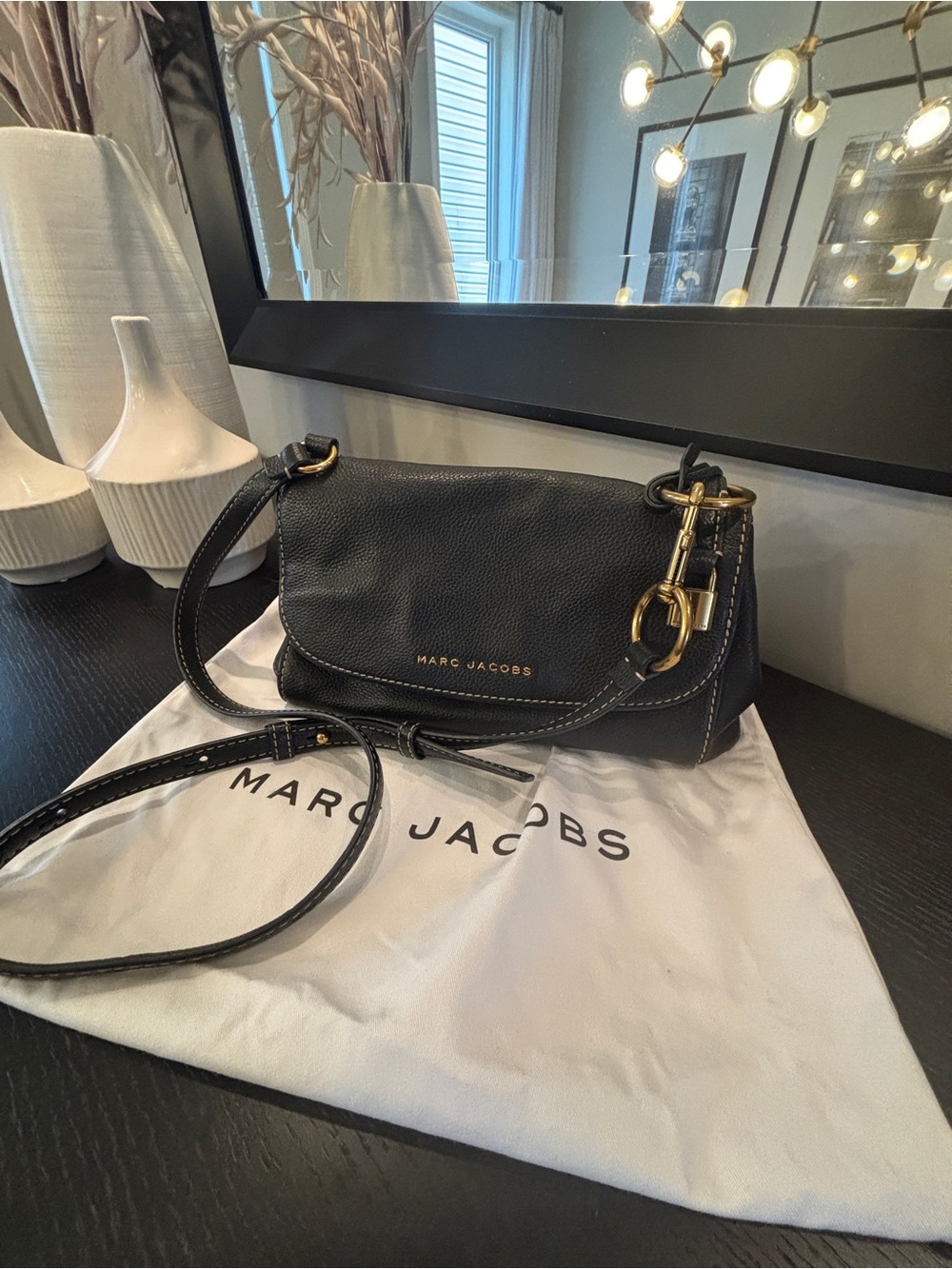 Marc Jacobs Black Pebbled Leather Bag